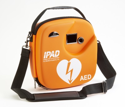 iPad SP1 defibrillator in its case